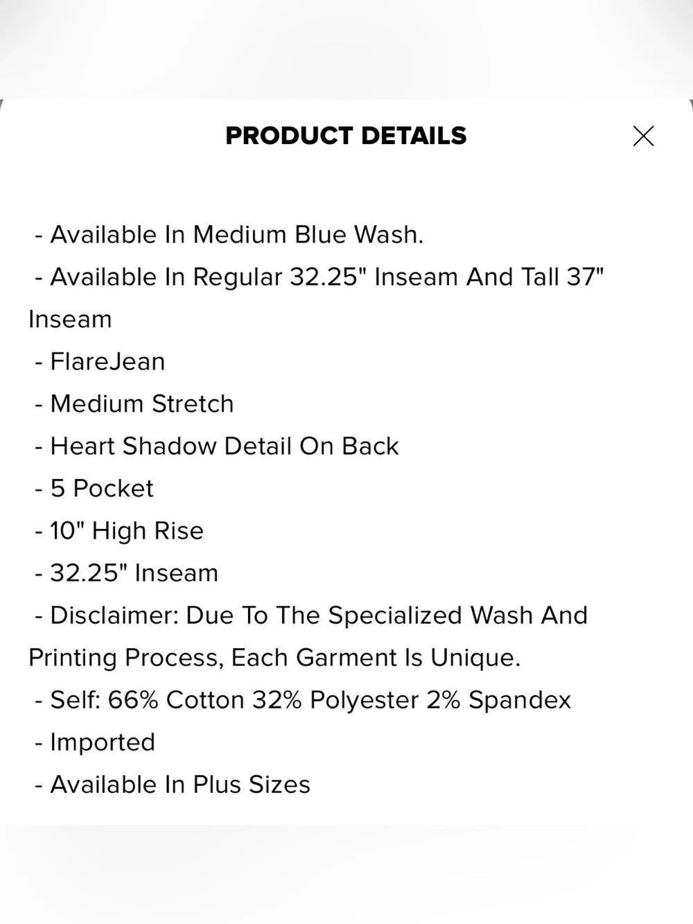 NWT High-Rise Light Blue Flare Jeans with Heart Detail - Picture 3 of 3
